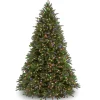 7Ft - 9Ft-National Tree Company Pre-Lit Artificial Christmas Tree, Green, Jersey Fraser Fir, 'Feel Real', Multi-Color Lights, Includes Stand, 7.5 Feet
