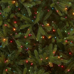 7Ft - 9Ft-National Tree Company Pre-Lit Artificial Christmas Tree, Green, Jersey Fraser Fir, 'Feel Real', Multi-Color Lights, Includes Stand, 7.5 Feet