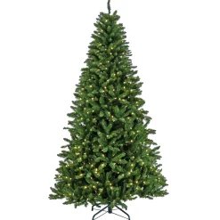 Warm White Led-National Tree Company Pre-Lit Artificial Christmas Tree, Crater Pine, With Warm White Led Lights, Plug In, 7.5 Ft