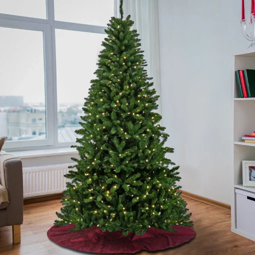 Warm White Led-National Tree Company Pre-Lit Artificial Christmas Tree, Crater Pine, With Warm White Led Lights, Plug In, 7.5 Ft