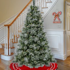 Full-National Tree Company Pre-Lit Artificial Christmas Tree, Bryson Pine, With Warm White Led Lights, Plug In, 7.5 Ft