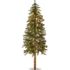 Slim-National Tree Company Pre-Lit Artificial Christmas Tree, Hickory Cedar, Green, White Lights, Includes Stand, 5 Feet