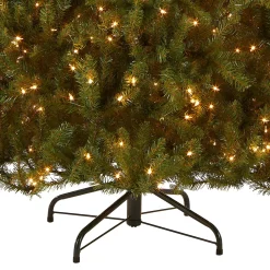 7Ft - 9Ft-National Tree Company Pre-Lit Artificial Full Christmas Tree, Green, Dunhill Fir, White Lights, Includes Stand, 7.5 Feet