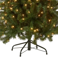 5Ft - 6Ft-National Tree Company Pre-Lit Artificial Full Christmas Tree, Green, North Valley Spruce, White Lights, Includes Stand, 5 Feet