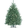 5Ft - 6Ft-National Tree Company Pre-Lit Artificial Full Christmas Tree, Blue, Dunhill Fir, White Lights, Includes Stand, 4.5 Feet