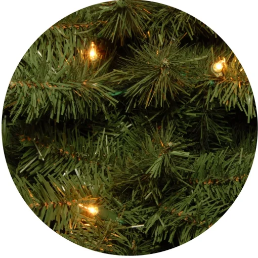 5Ft - 6Ft-National Tree Company Pre-Lit Artificial Full Christmas Tree, Green, Canadian Fir Grande, White Lights, Includes Stand, 6 Feet