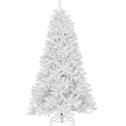 7Ft - 9Ft-National Tree Company Pre-Lit Artificial Full Christmas Tree, White, North Valley Spruce, White Lights, Includes Stand, 7 Feet