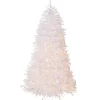 7Ft - 9Ft-National Tree Company Pre-Lit Artificial Full Christmas Tree, White, Dunhill Fir, White Lights, Includes Stand, 7.5 Feet