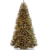 5Ft - 6Ft-National Tree Company Pre-Lit Artificial Full Christmas Tree, Green, North Valley Spruce, White Lights, Includes Stand, 6 Feet