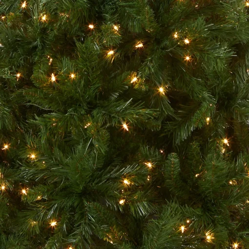 7Ft - 9Ft-National Tree Company Pre-Lit Artificial Full Christmas Tree, Green, Winchester Pine, White Lights, Includes Stand, 7.5 Feet