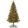 5Ft - 6Ft-National Tree Company Pre-Lit Artificial Full Christmas Tree, Green, Canadian Fir Grande, Multicolor Lights, Includes Stand, 6 Feet