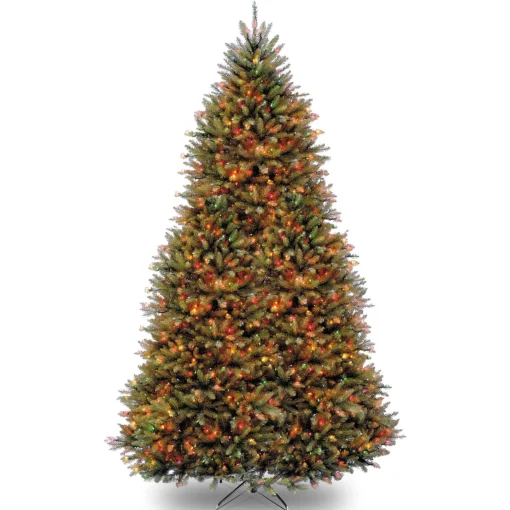 7Ft - 9Ft-National Tree Company Pre-Lit Artificial Full Christmas Tree, Green, Dunhill Fir, Dual Color Led Lights, Includes Stand, 9 Feet