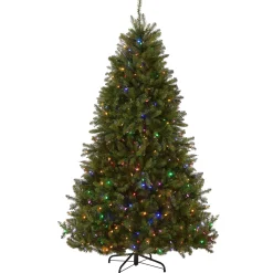 7Ft - 9Ft-National Tree Company Pre-Lit Artificial Full Christmas Tree, Green, Dunhill Fir, Dual Color Led Lights, Includes Stand, 9 Feet