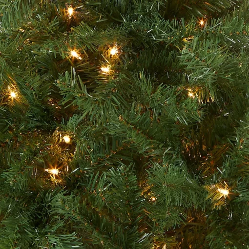 Full-National Tree Company Pre-Lit Artificial Mini Christmas Tree, Green, Kincaid Spruce, White Lights, Includes Stand, 4 Feet