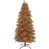 7Ft - 9Ft-National Tree Company Pre-Lit Artificial Rose Gold Christmas Tree, With Warm White Led Lights, Plug In, 9 Ft