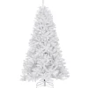 7Ft - 9Ft-National Tree Company Pre-Lit Artificial Slim Christmas Tree, White, North Valley Spruce, White Lights, Includes Stand, 7.5 Feet