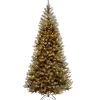 Slim-National Tree Company Pre-Lit Artificial Slim Christmas Tree, Green, Aspen Spruce, White Lights, Includes Stand, 6 Feet