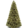 Full-National Tree Company Pre-Lit 'Feel Real' Artificial Giant Full Downswept Christmas Tree, Green, Douglas Fir, Dual Color Led Lights, Includes Stand And Powerconnect, 10 Feet