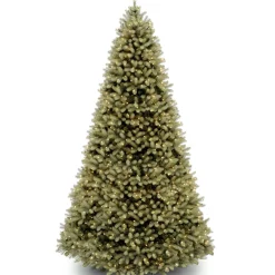Full-National Tree Company Pre-Lit 'Feel Real' Artificial Giant Full Downswept Christmas Tree, Green, Douglas Fir, Dual Color Led Lights, Includes Stand And Powerconnect, 10 Feet