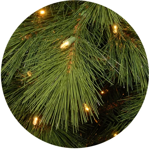 National Tree Company Full^Pre-Lit 'Feel Real' Artificial Christmas Tree, Arcadia Pine, Green, Dual Color Led Lights, Includes Stand, 7.5 Feet