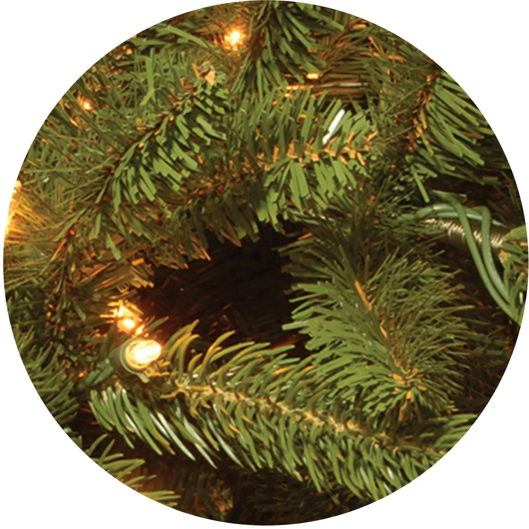 7Ft - 9Ft-National Tree Company Pre-Lit 'Feel Real' Artificial Slim Christmas Tree, Grande Fir, Green, White Lights, Includes Stand, 7.5 Feet