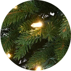 7Ft - 9Ft-National Tree Company Pre-Lit 'Feel Real' Artificial Christmas Tree, Huron Spruce, Green, Dual Color Led Lights, Includes Stand, 7.5 Feet