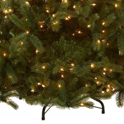 7Ft - 9Ft-National Tree Company Pre-Lit 'Feel Real' Artificial Full Downswept Christmas Tree, Green, Douglas Fir, White Lights, Includes Stand, 7 Feet