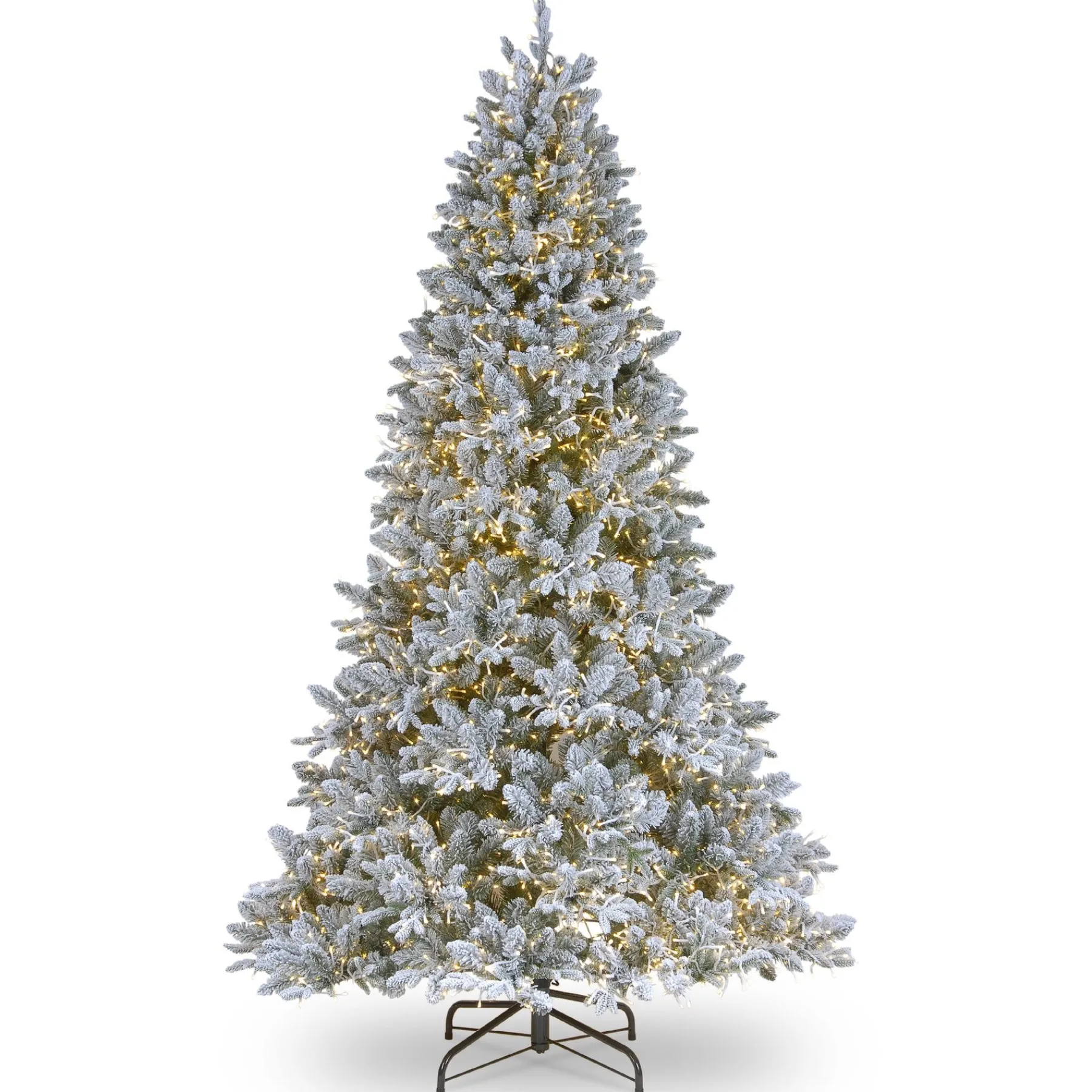 5Ft - 6Ft-National Tree Company Pre-Lit 'Feel Real' Artificial Christmas Tree, Iceland Fir, Green, Cosmic Led Lights, Includes Stand, 6.5 Feet