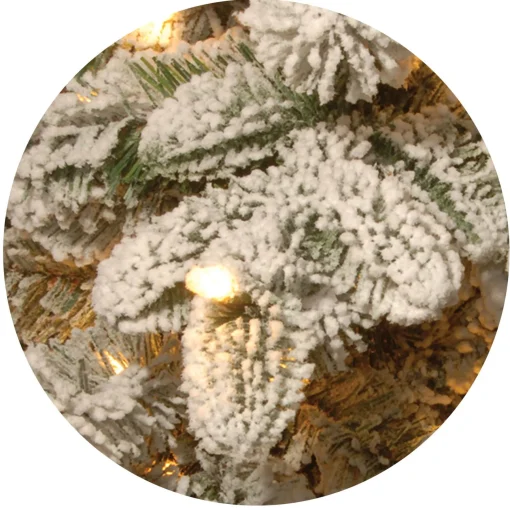 7Ft - 9Ft-National Tree Company Pre-Lit 'Feel Real' Artificial Christmas Tree, Everest Fir, Green, White Lights, Includes Stand, 7.5 Feet