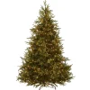 7Ft - 9Ft-National Tree Company Pre-Lit 'Feel Real' Artificial Full Christmas Tree, Green, Frasier Grande, White Lights, Includes Stand, 7.5 Feet