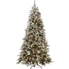 5Ft - 6Ft-National Tree Company Pre-Lit 'Feel Real' Artificial Christmas Tree, Everest Fir, Green, White Lights, Includes Stand, 6.5 Feet