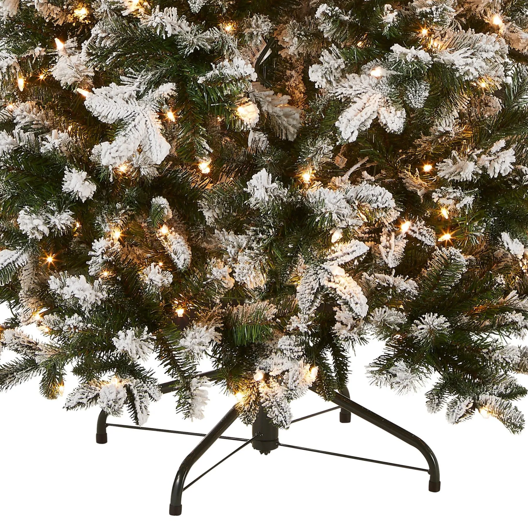 5Ft - 6Ft-National Tree Company Pre-Lit 'Feel Real' Artificial Christmas Tree, Everest Fir, Green, White Lights, Includes Stand, 6.5 Feet