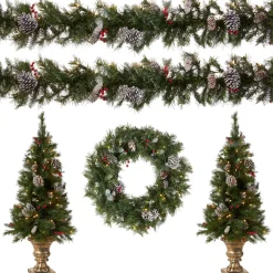 Christmas Bundles-National Tree Company Pre-Lit Frosted Berry Assortment