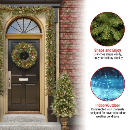 Christmas Bundles-National Tree Company Pre-Lit Frosted Berry Assortment