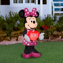 Valentine'S Day Inflatable-National Tree Company Pre-Lit Inflatable Valentine'S Minnie Mouse, Led Lights, Plug In, Valentine'S Day Collection, 42 Inches