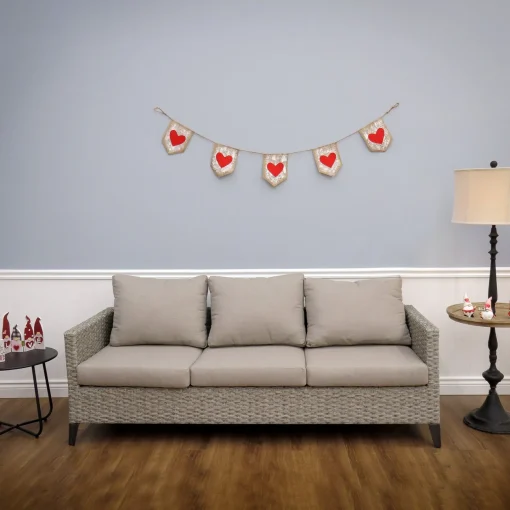 Valentine'S Day Accessories-National Tree Company Red Hearts Jute Garland, Valentine'S Day Collection, 6 Feet