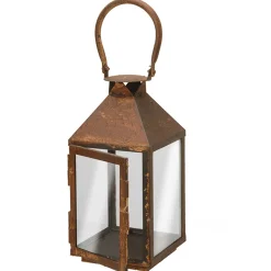 Home & Garden Decor-National Tree Company Rusted Lantern Hanging Decoration, Metal, Spring Collection, 6 Inches