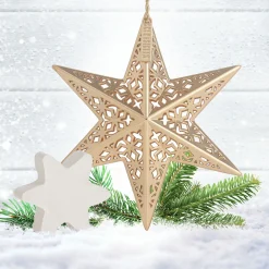 Christmas Tree Scent-National Tree Company Scentsicles Decorative Ornament, Metal Gold Star, White Winter Fir With Refill