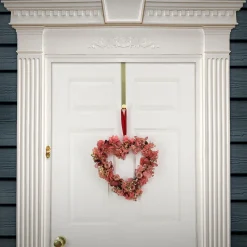 Valentine'S Day Wreath-National Tree Company Valentine'S Floral Heart Wreath, Decorated With Flower Blooms, Seed Pods, Berry Clusters, Valentine'S Day Collection, 16 Inches