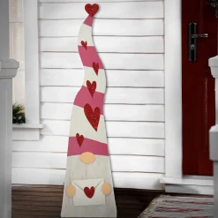 Valentine'S Day Accessories-National Tree Company Valentine'S Gnomes Porch Decoration, Pink, Valentine'S Day Collection, 43 Inches