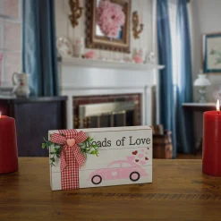 Valentine'S Day Accessories-National Tree Company Valentine'S 'Loads Of Love' Tabletop Decoration, White, Valentine'S Day Collection, 9 Inches