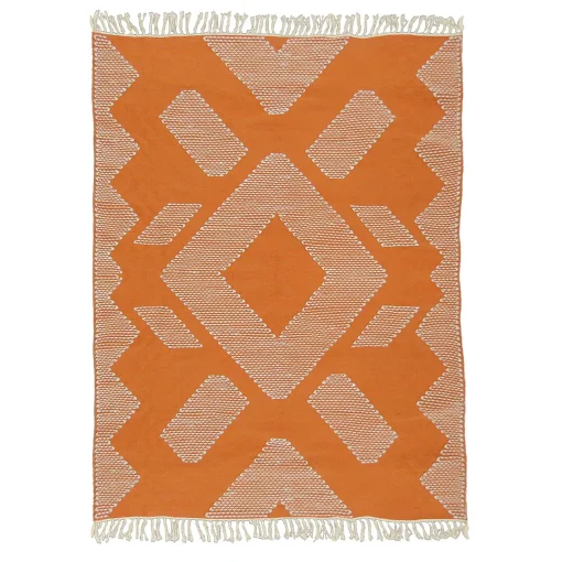 Outdoor Rug-National Tree Company 5X7 Hand Woven Outdoor Rug, Papaya