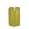Christmas Accessories-National Tree Company 3X7 Hgtv Home Collection Flameless Georgetown Pillar Candle, Gold