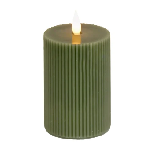 Christmas Accessories-National Tree Company 5X11 Hgtv Home Collection Flameless Georgetown Pillar Candle, Dk Green